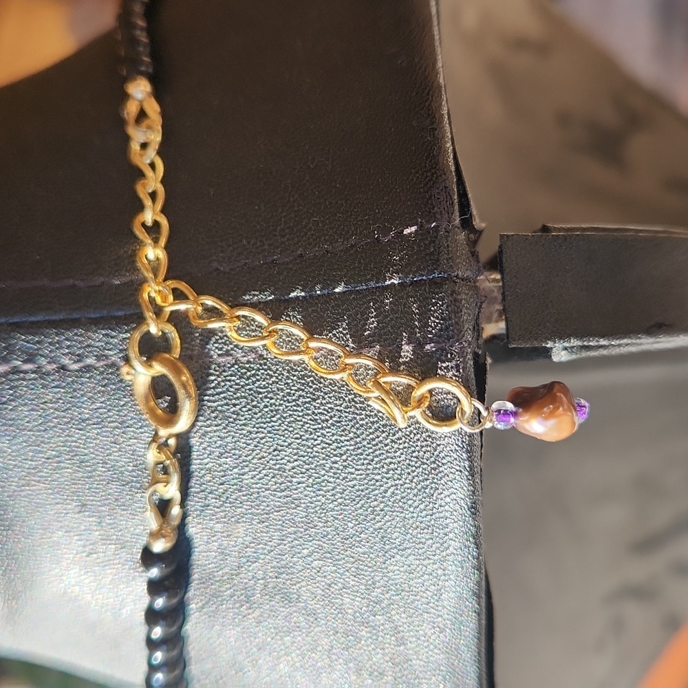 Cloisonne Puff Pendant Necklace - Picture 4 of 4